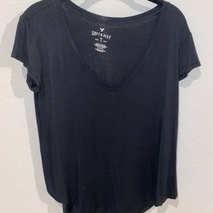Black V neck shirt